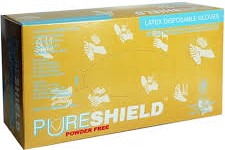 PureShield Powder-Free Latex Gloves 100/Box
