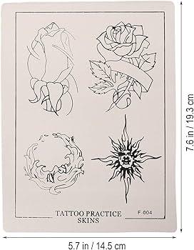 Tattoo Practice Skin 6" X 8"   Rose