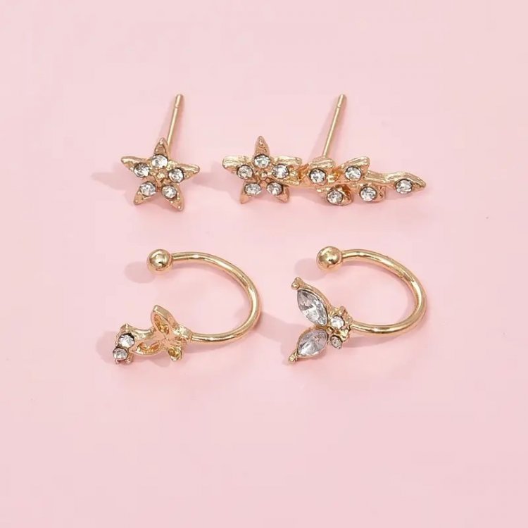 Ear Clips Jewelry Set