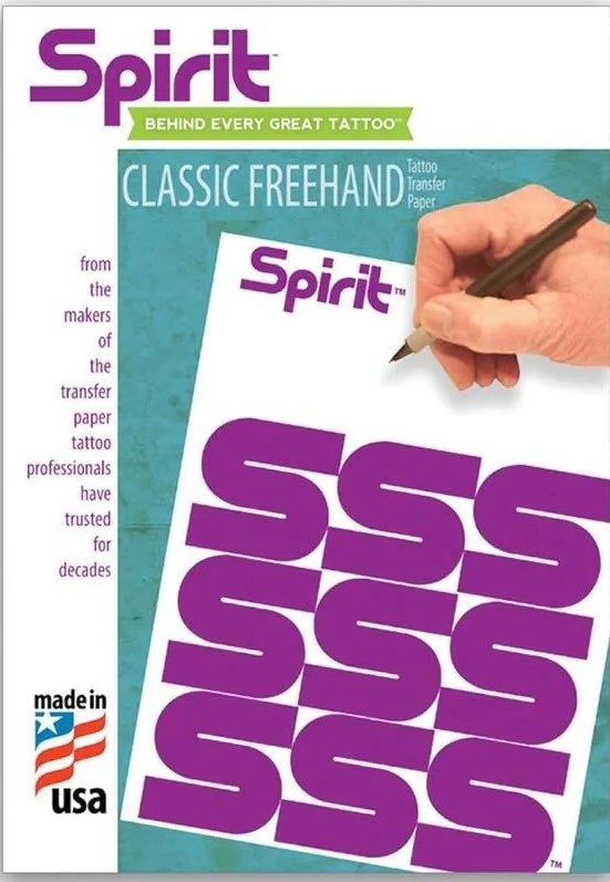 Spirit Classic Freehand Tattoo Transfer Paper - 8.5" X 11" /100sheets